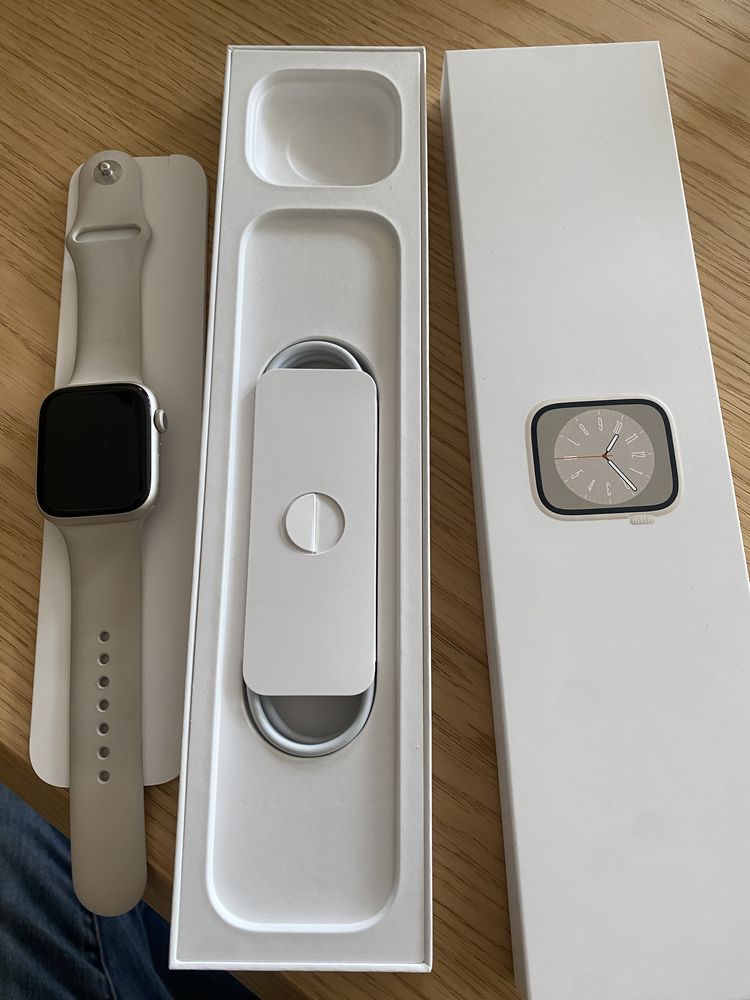 Apple watch series 8 gps 45mm stan wzorowy komoletny