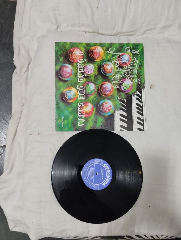 Disco de vinil LP de canções de natal