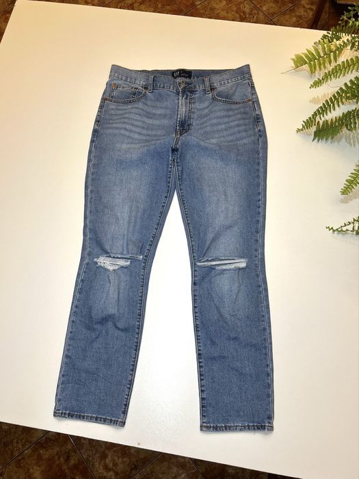 Spodnie, jeansy, dzinsy, z rozdarciami, w28,  Gap