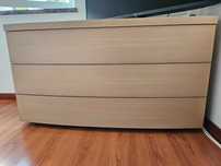 Cómoda de quarto 3 gavetas 66x65x124