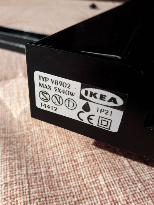 Lampa ścienna chromowana Ikea