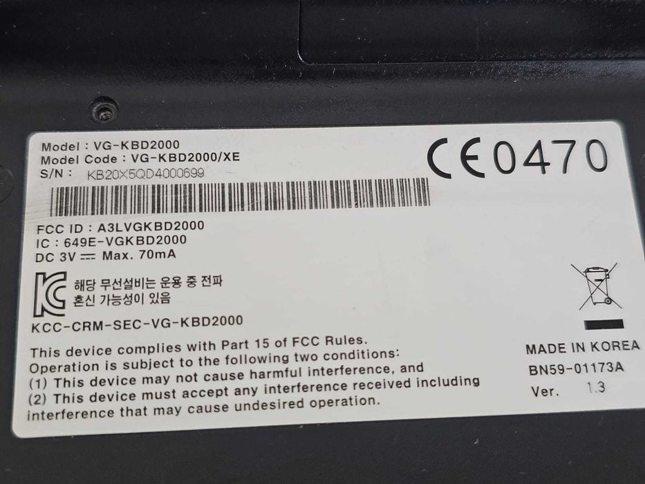 Samsung VG-KBD2000 klawiatura bezprzewodowa Smart TV czytaj opis