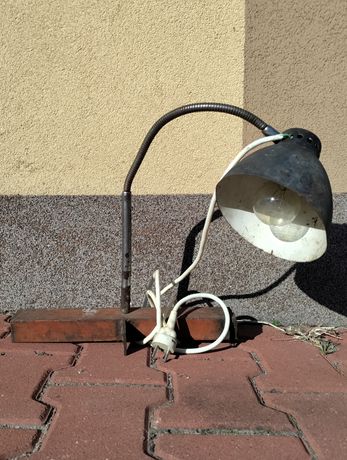 Stara lampa warsztatowa lampka antyk PRL zabytek