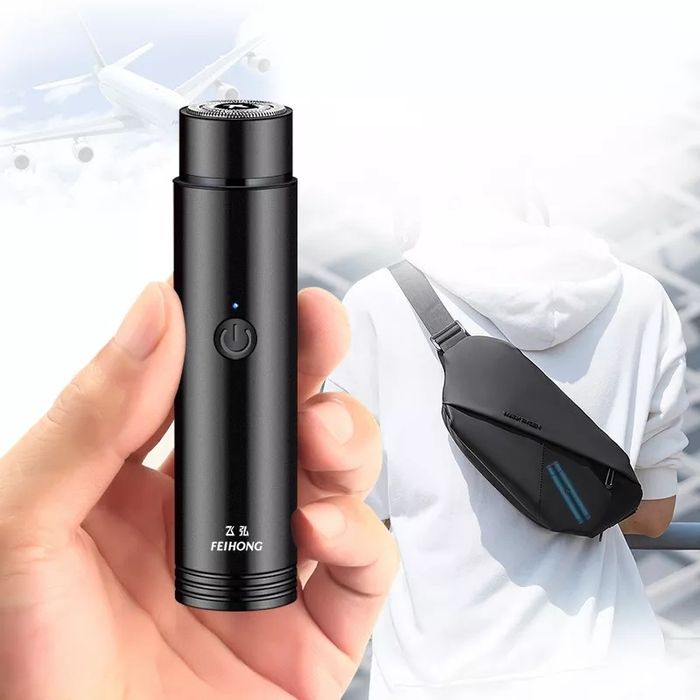 Mini Barbeador Eléctrico Portátil Recarregável
