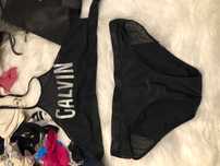 bikini calvin klein preto tamanho m