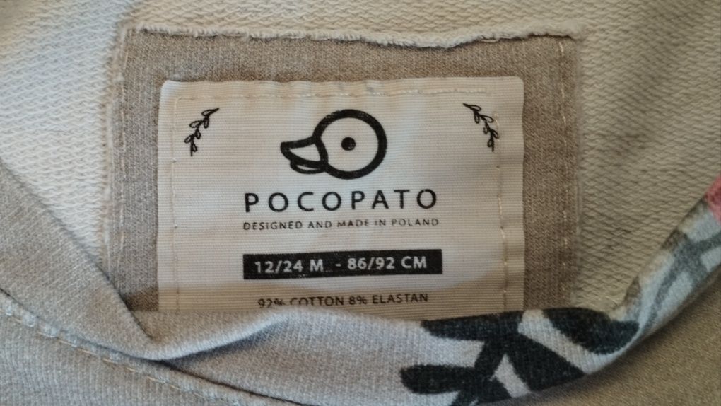 Bluzka Pocopato Grey rozmiar 86/92  (2 sztuki)