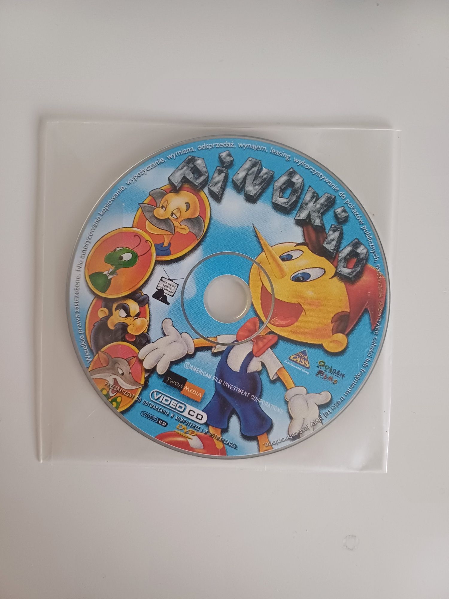 Bajka dla dzieci Pinokio płyta DVD