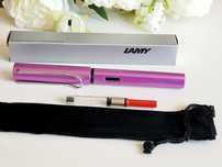 Komplet nowe pióro wieczne Lamy Al Star EF lilac naboje konwerter etui
