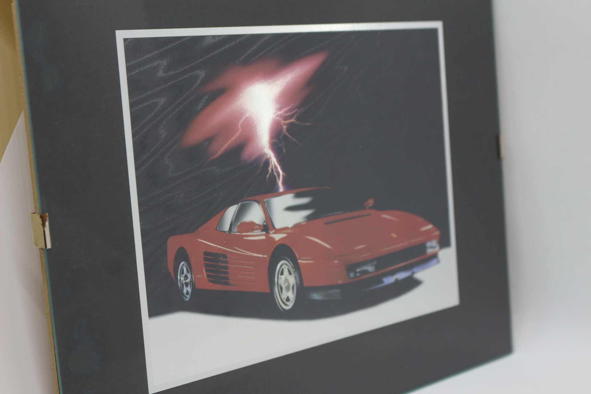 Ferrari Testarossa Vermelho design gráfico publicitário 1998