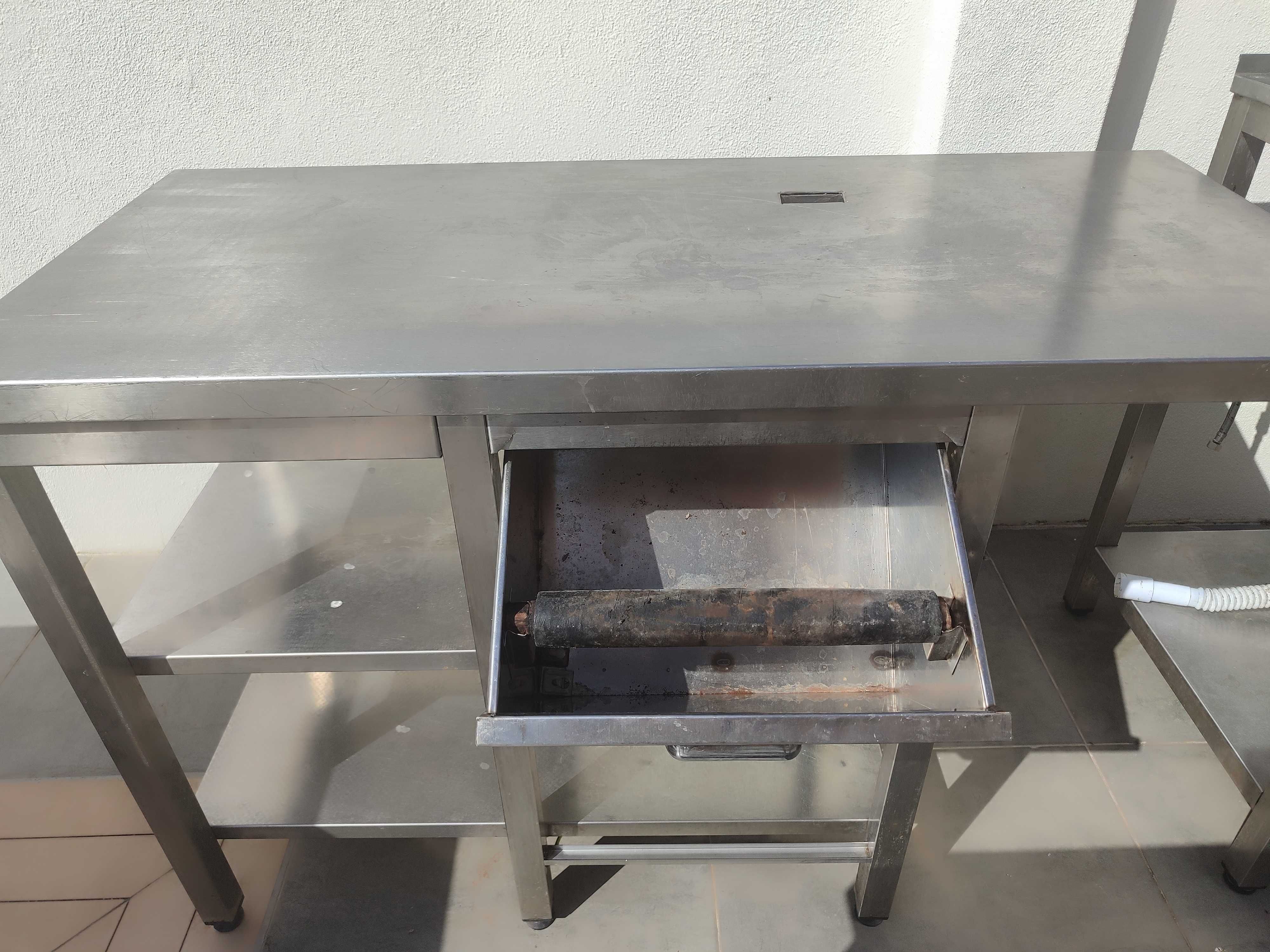Bancada de inox cafetaria