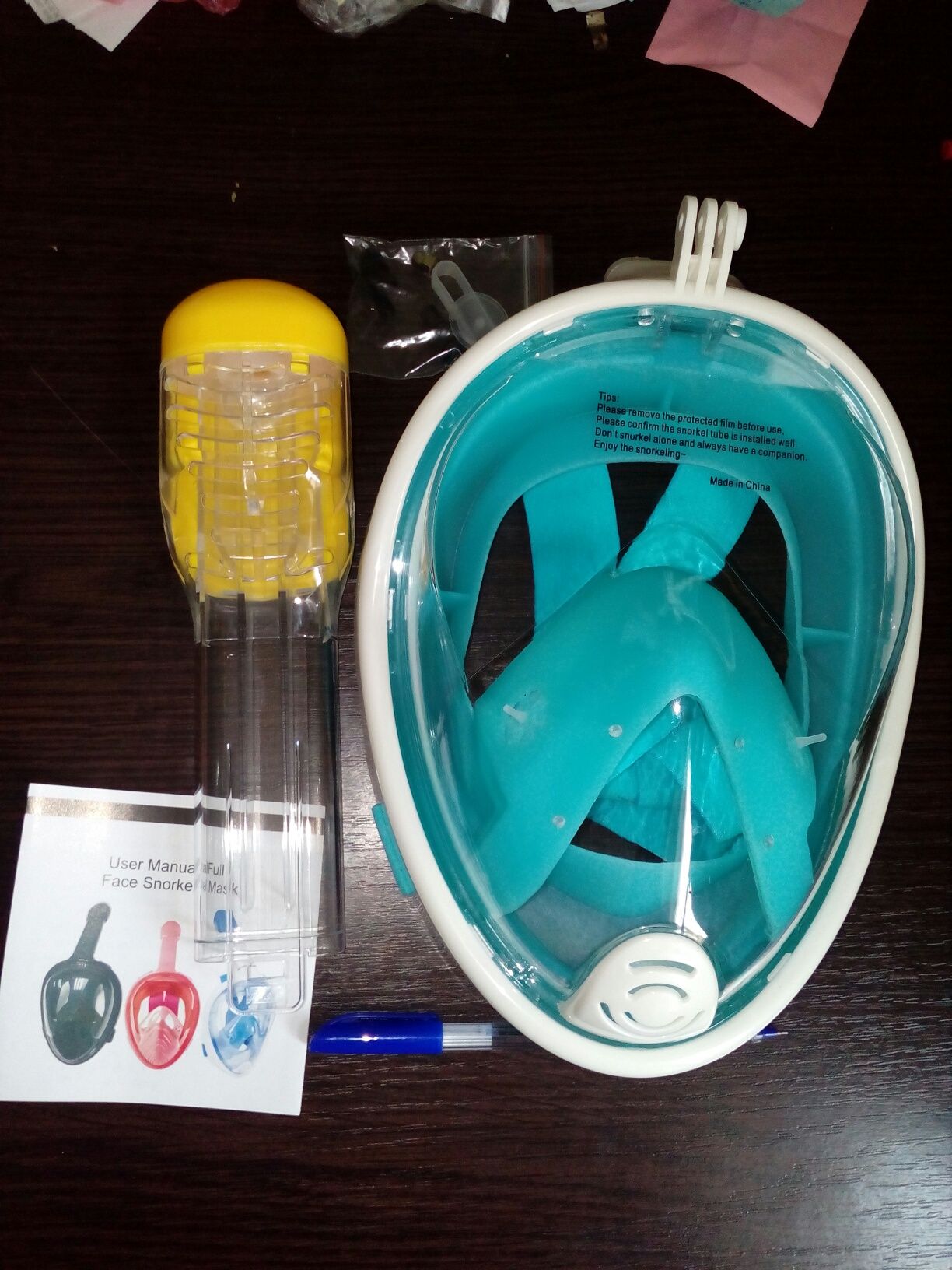 полнолицевая маска для подводного плавания снорклинга
