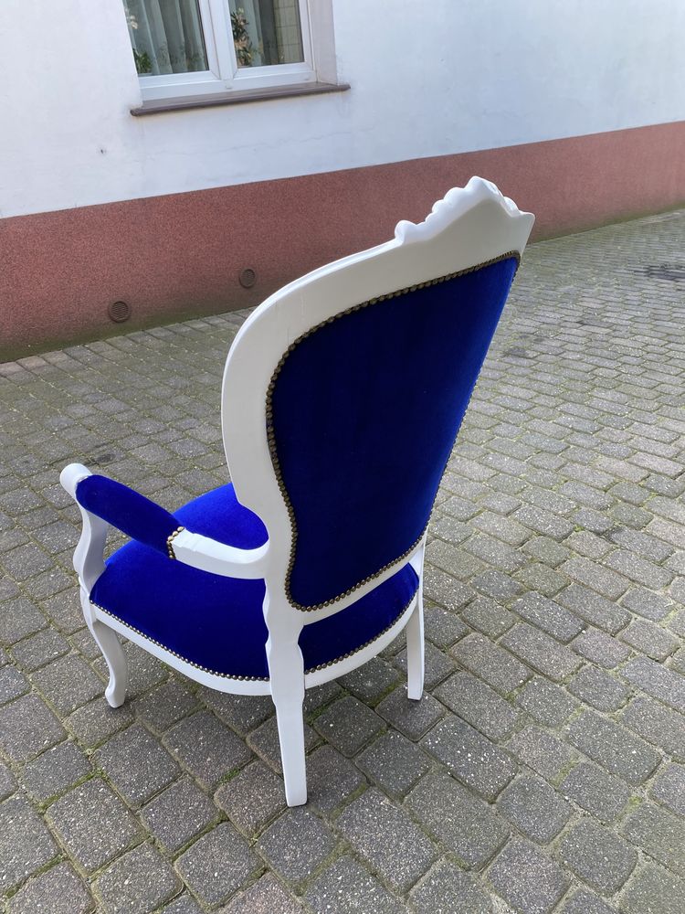 Stylowy Fotel Ludwikowski Krzesło Tron Ludwik Krzeslo Po Renowacji
