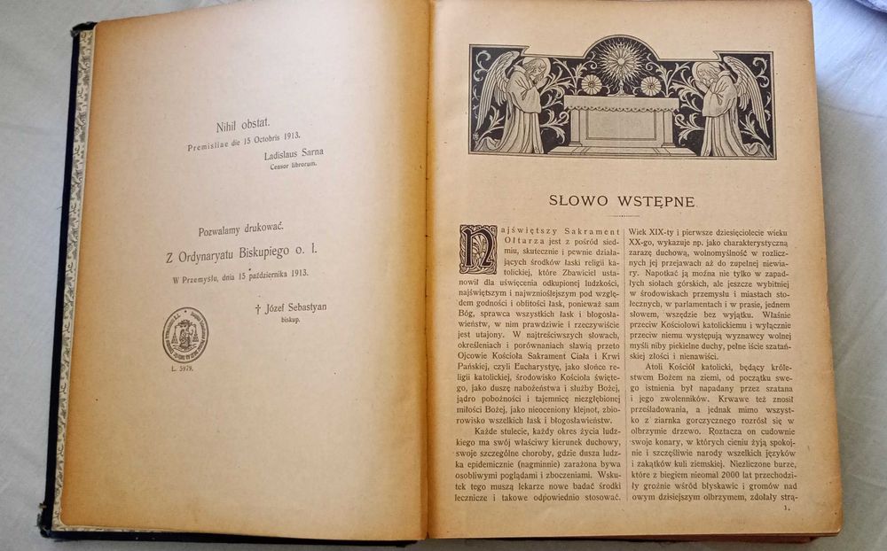 Orginalna Księga "Chleb żywota" z 1913 r.