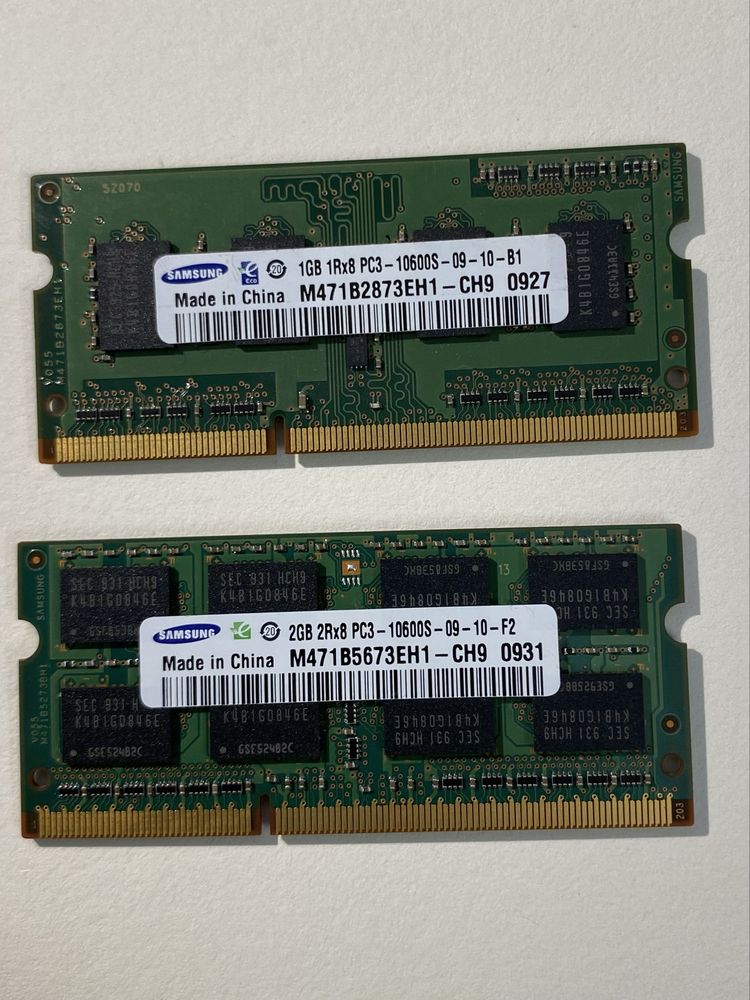 Pamięć RAM 2 Pamięci 1GB oraz 2GB Samsung sprawne
