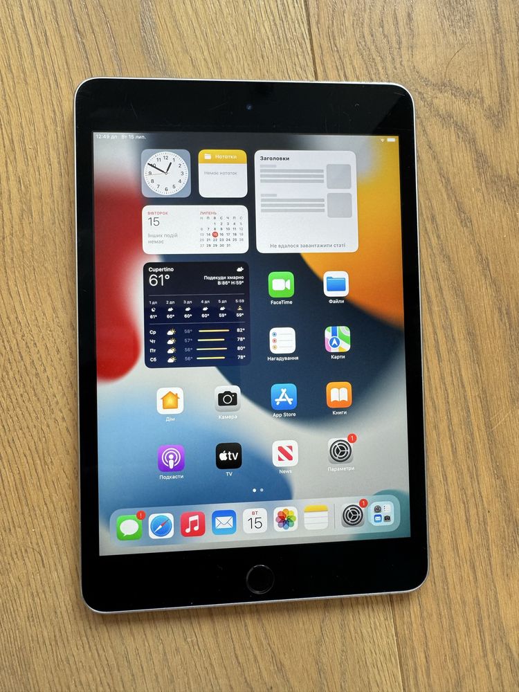 Apple ipad mini 4 32gb Wifi Space Grey Сірий оригінал планшет