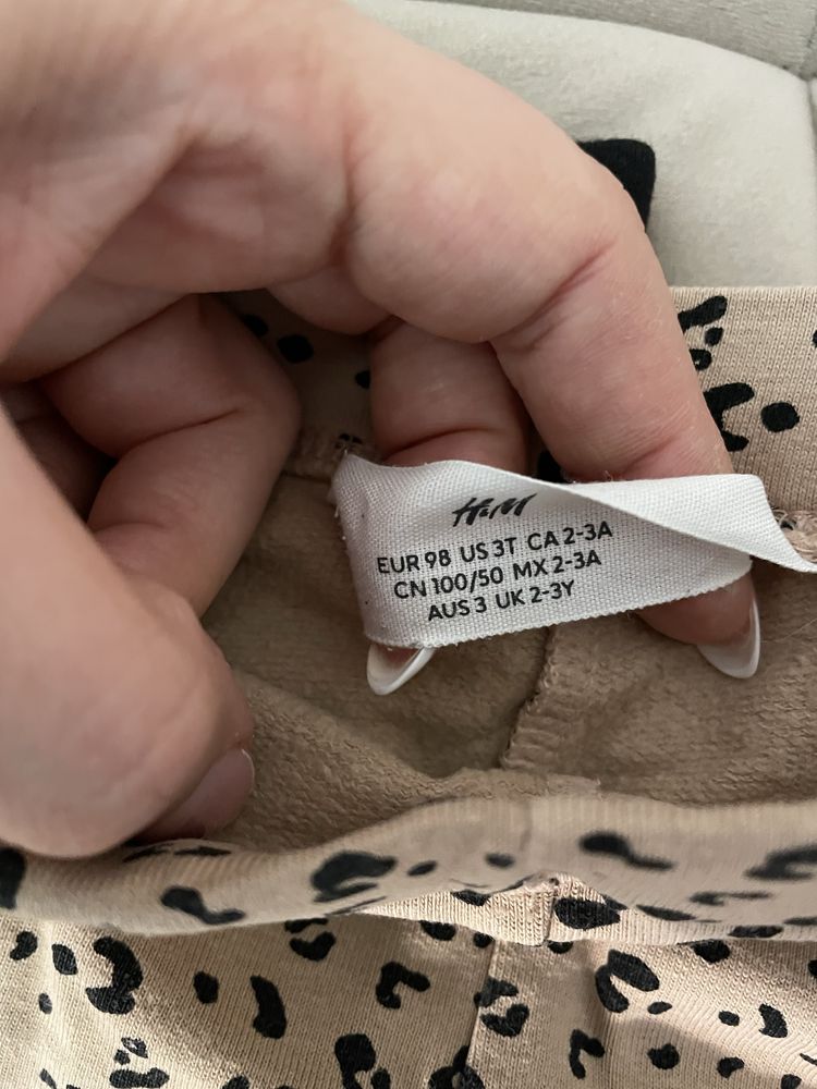 4 pak ocieplanych legginsów H&M rozmiar 98