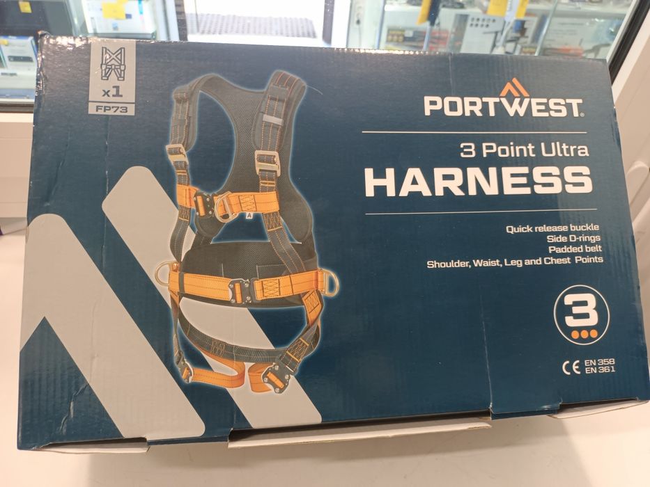 Trzypunktowe szelki bezpieczeństwa Portwest Ultra fp72 Komis Madej Sc