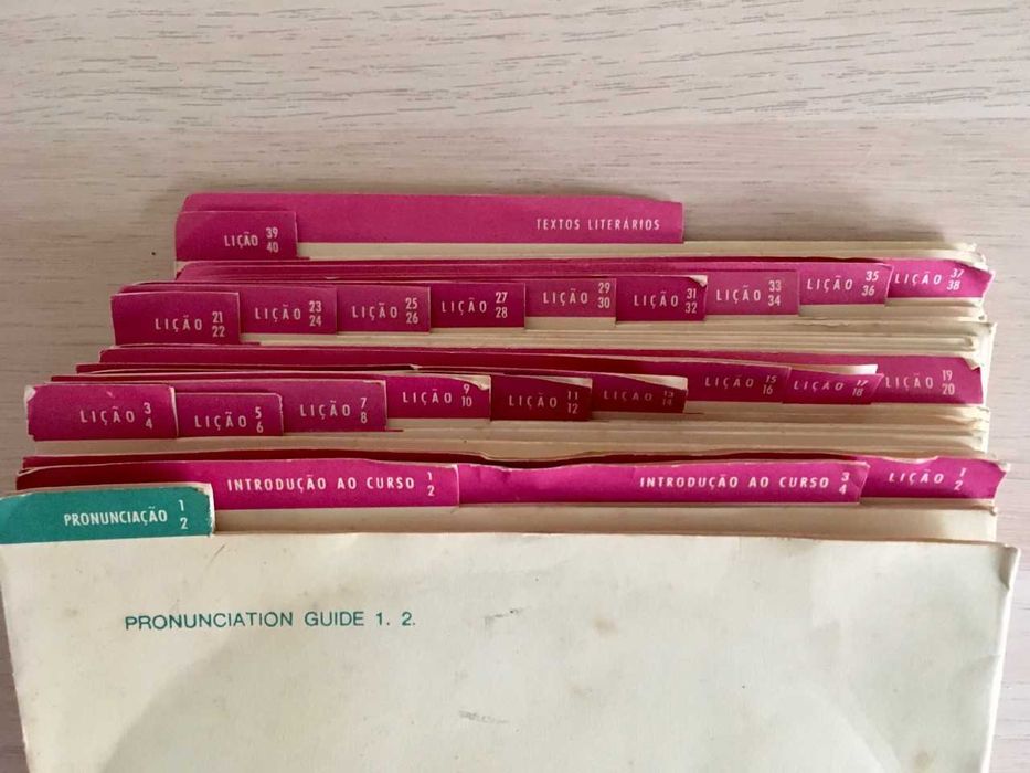 50 discos de vinil singles - cursos de Francês e Inglês