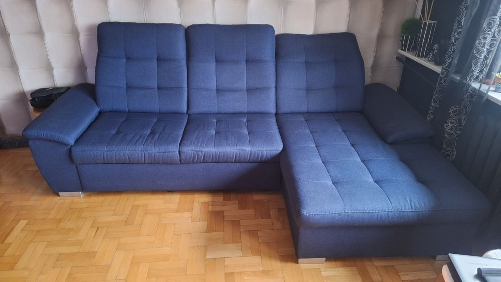Rogówka narożnik  funkcja spania skrzynia na pościel  + dodatkowa