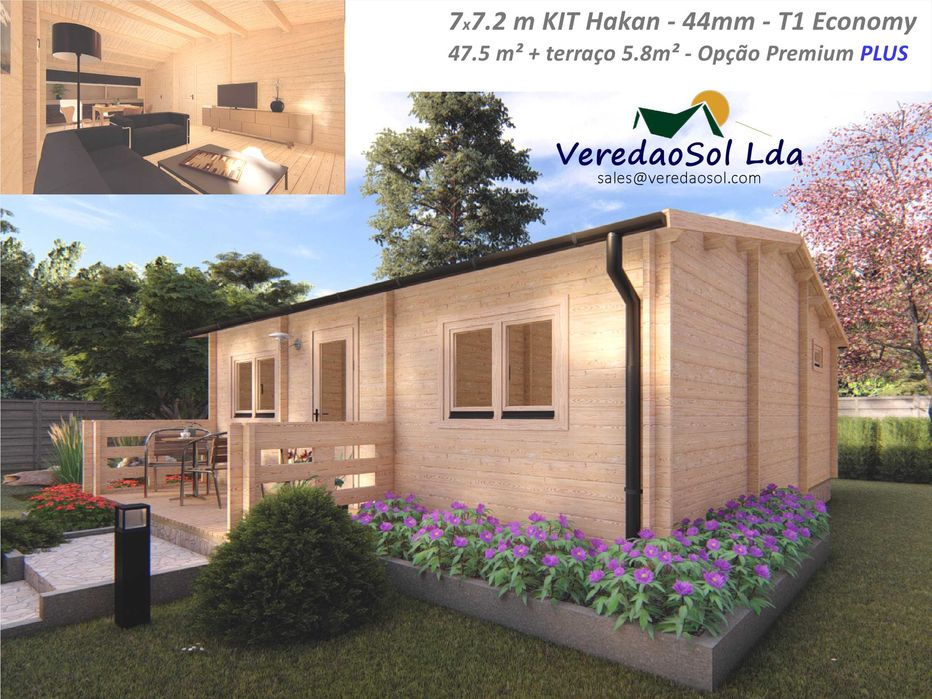 Casa Madeira HAKAN B Economy ou Premium PLUS T1 - Área 55.2m²
