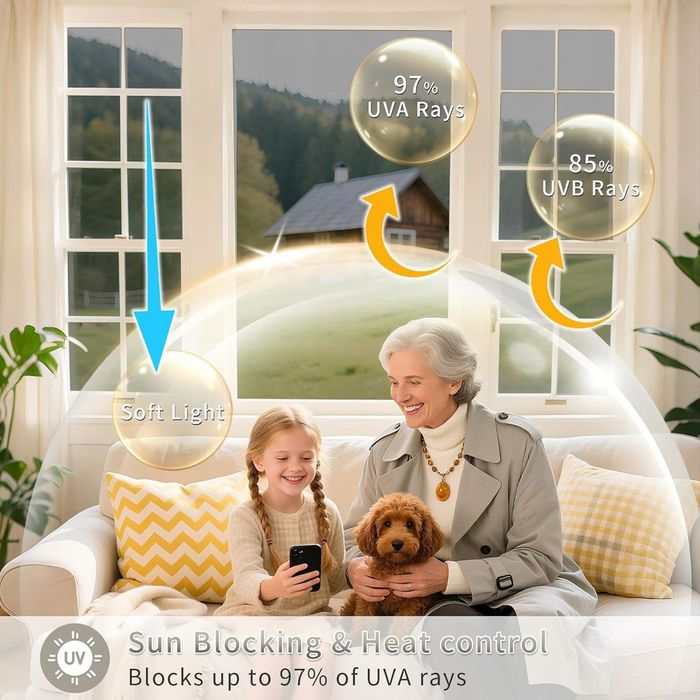 Folia okienna, statyczna anty-UV (czarno-srebrna, 90 x 1000 cm)