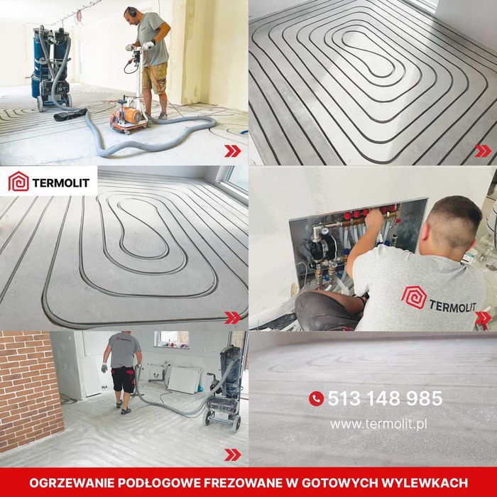 TERMOLIT Frezowanie pod ogrzewanie podłogowe frezowane - LEGNICA