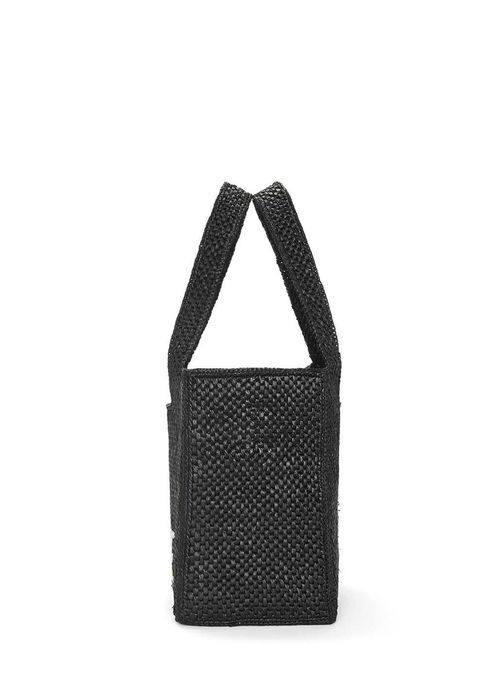 Сумка Medium Font Tote In Raffia Black