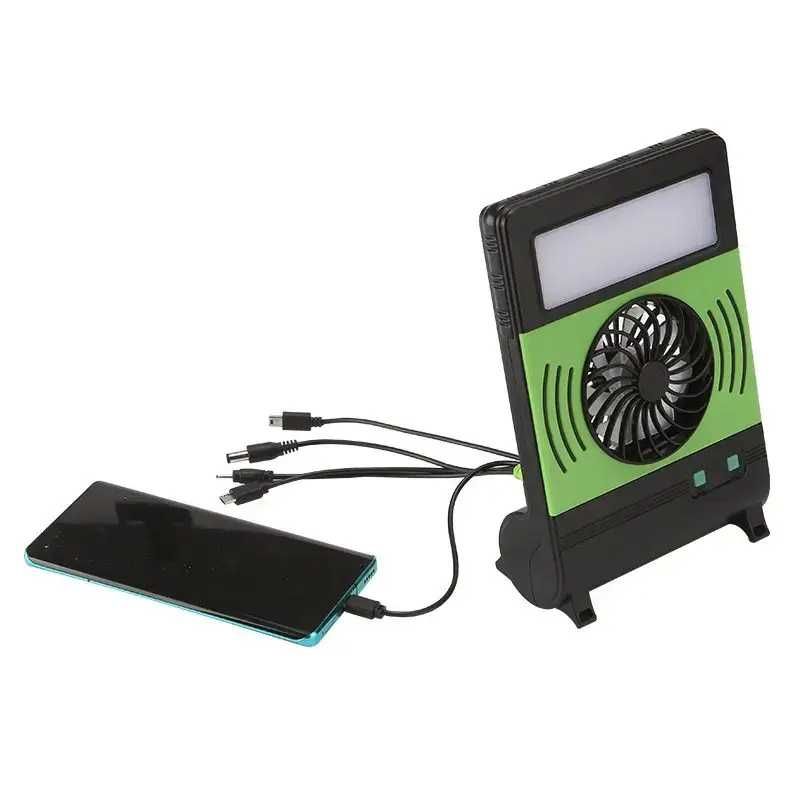 Фонарик аккумуляторный с вентилятором  Solar PowerBank зарядка от сол