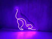 Neon Kot fioletowy