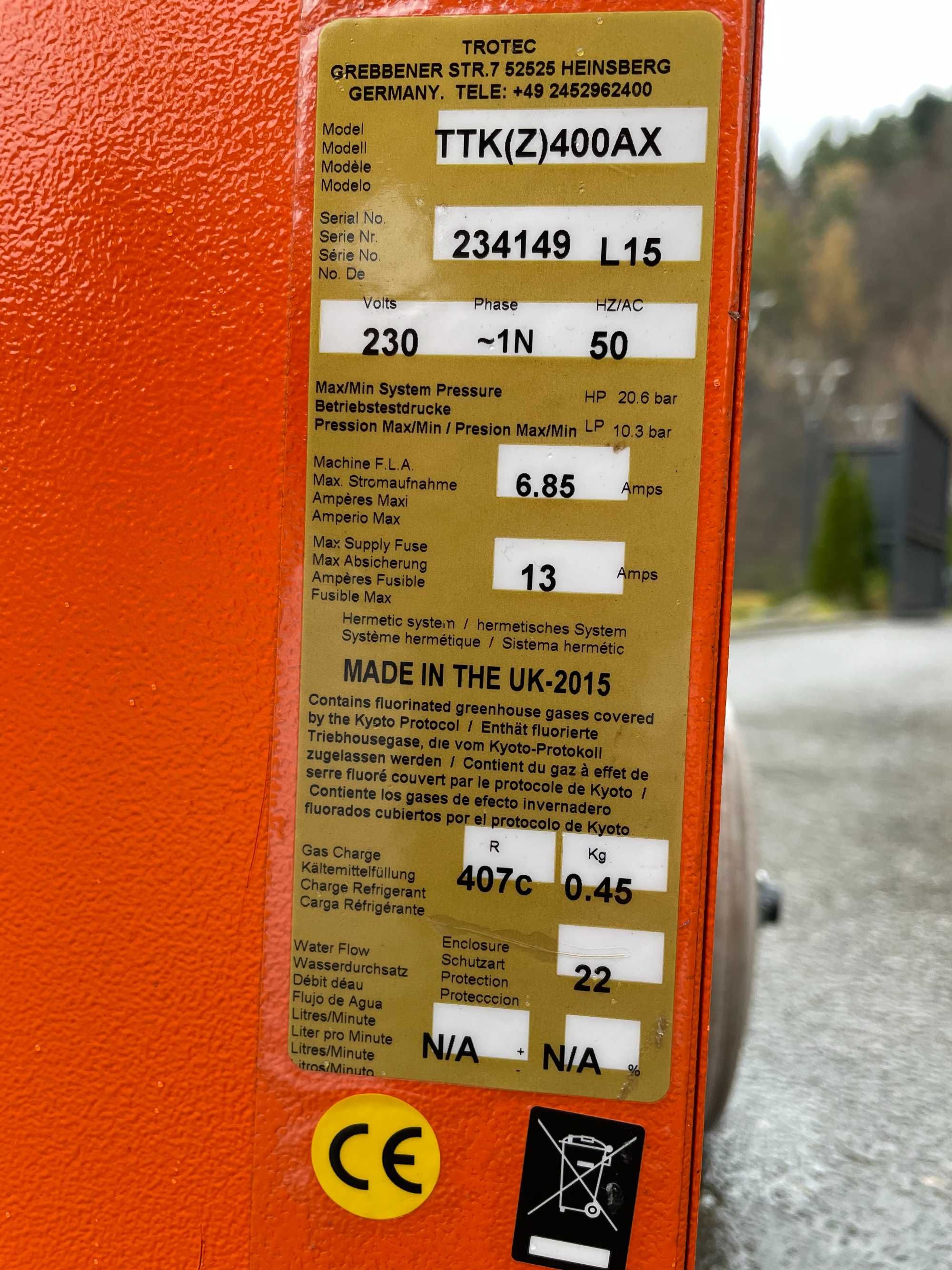 Pochłaniacz Wilgoci Osuszacz 380h TROTEC TTK400 zNorwegii Jak Nowy 70l