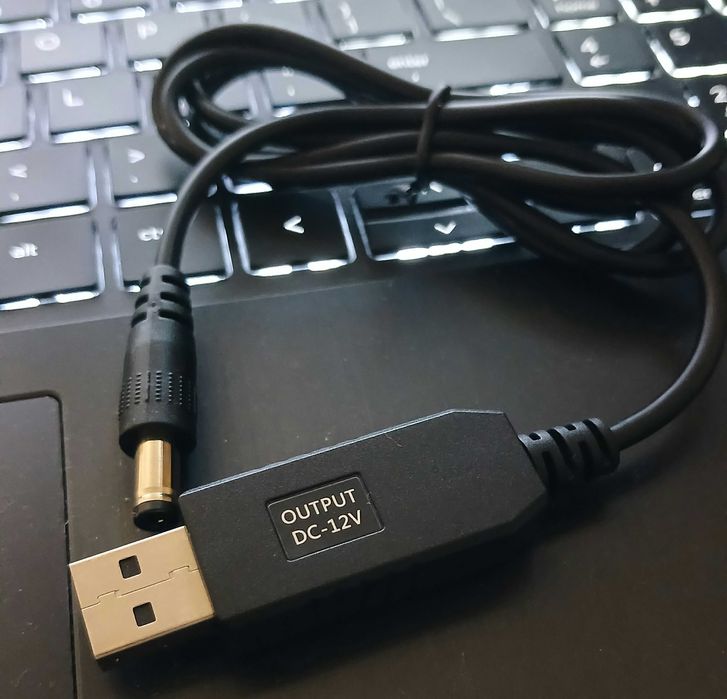 Кабель для роутера USB DC 12V WiFi без світла, перетворювач 5-12V