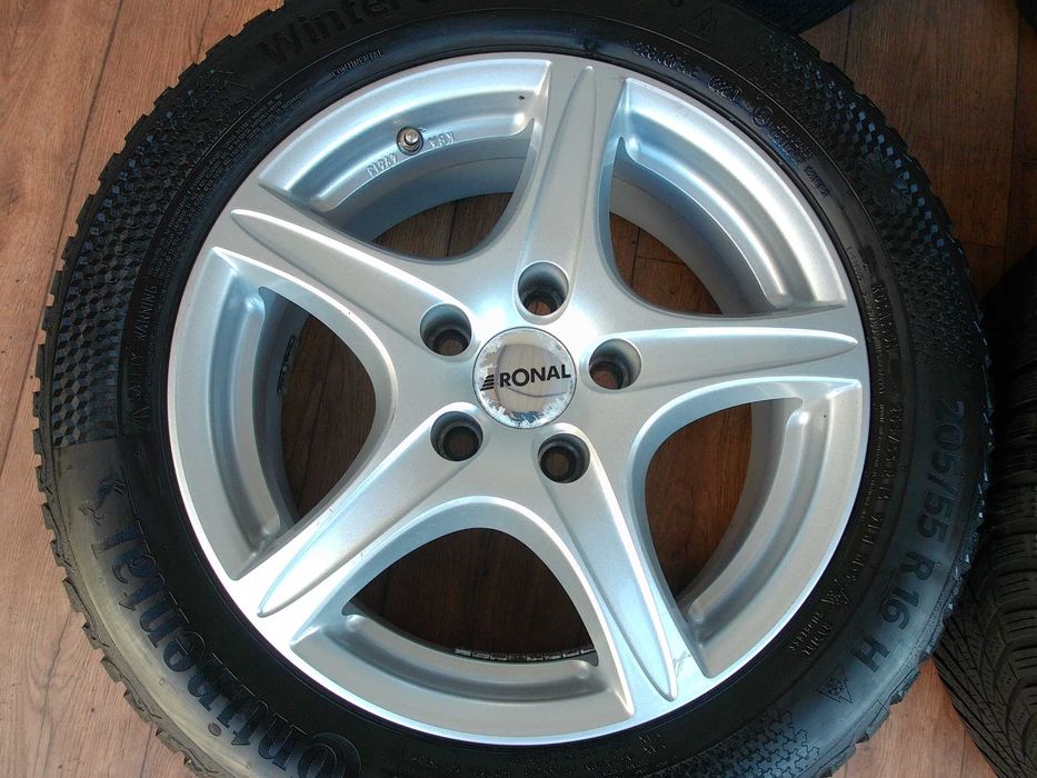 Koła VW skoda Seat Audi 16 5x112 ET45 Continental 205/55/16 zima!