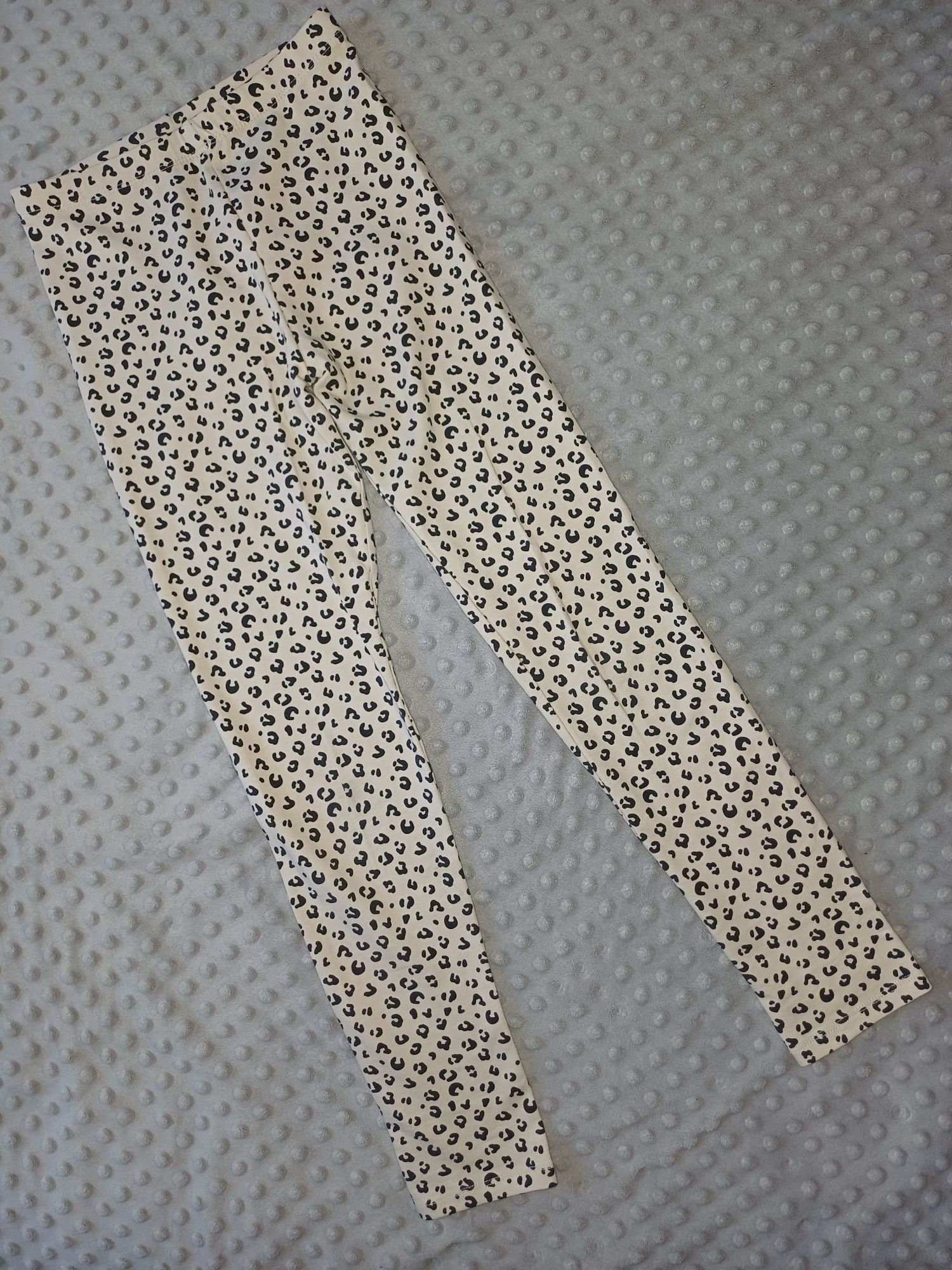 Legginsy gepardowe 2 szt H&M, Next r. 140 NOWE