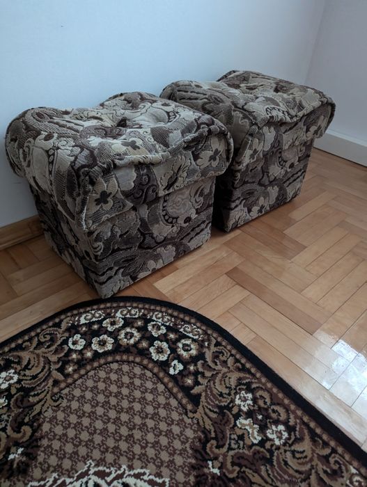 Pufy tapicerowane miękkie kpl. 2 szt.