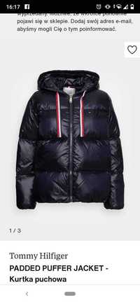 Nowa zimowa kurtka Tommy Hilfiger XXL nasze 46/48 pierze