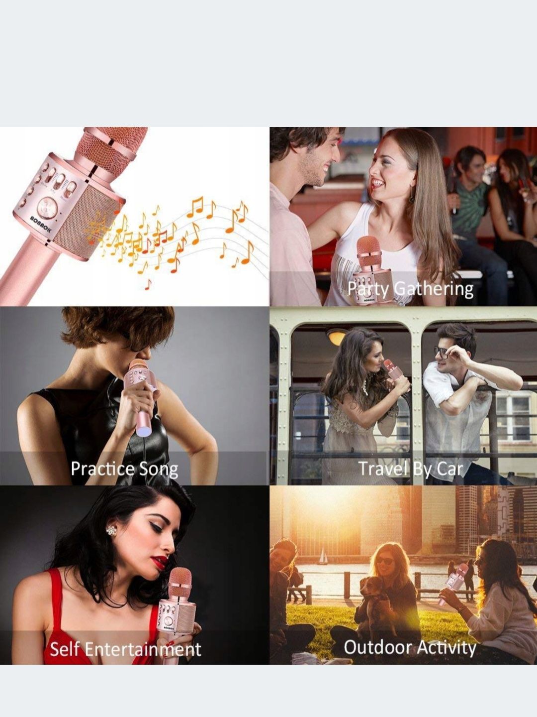 Bezprzewodowy mikrofon do karaoke Bluetooth 3-w-1