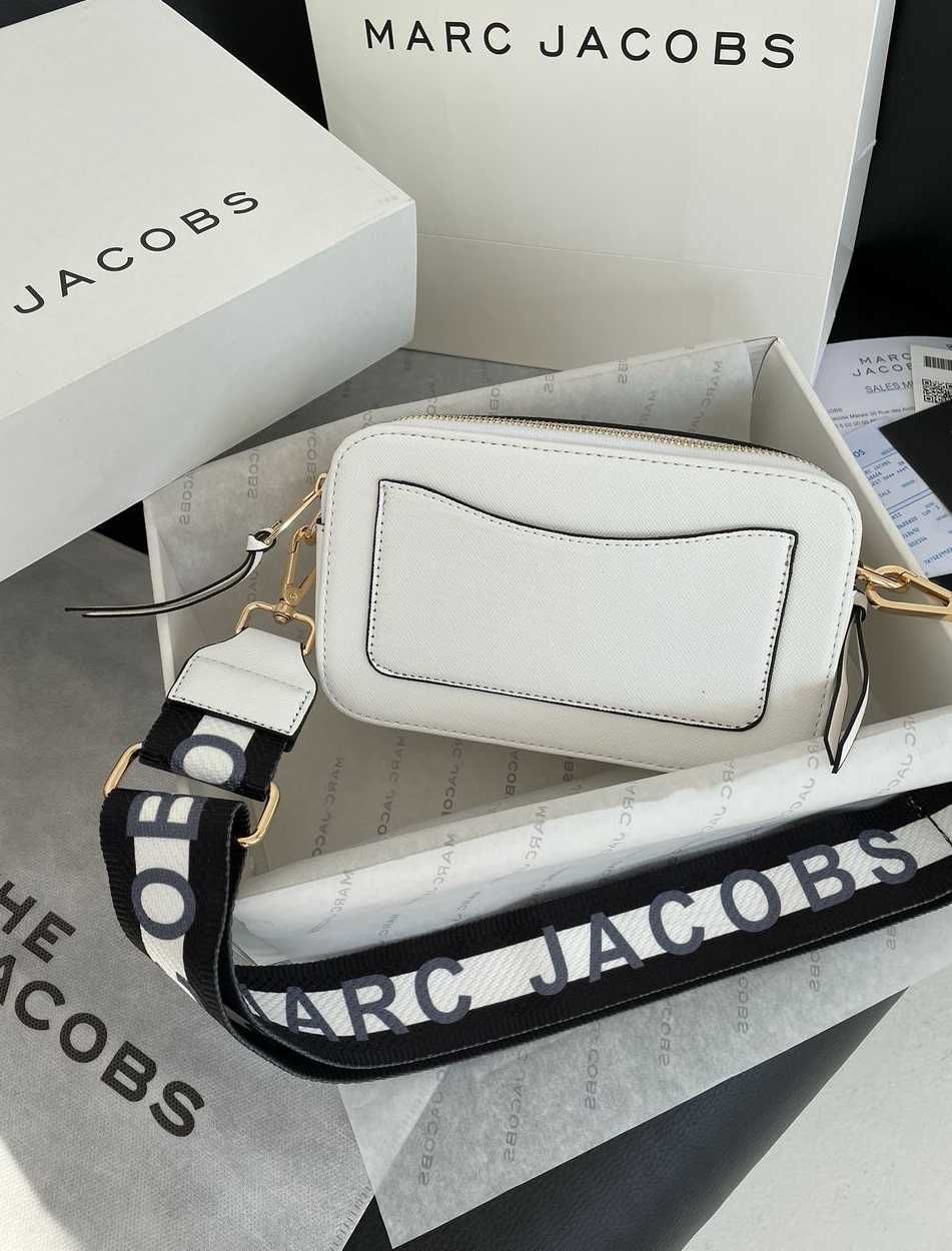 Жіноча сумочка Marc Jacobs Snapshot White/Gold