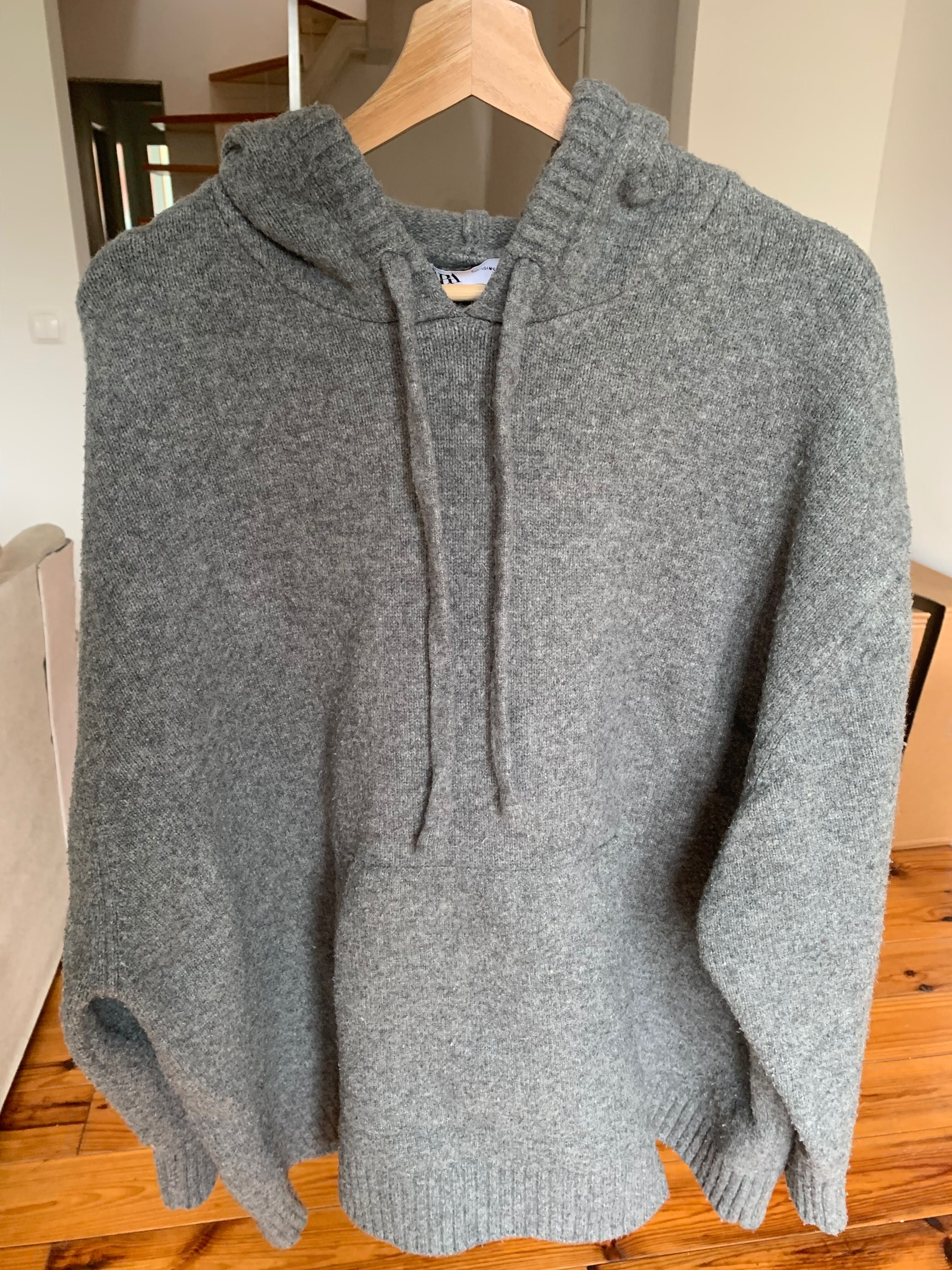 Casaco Zara Cinza Oversize