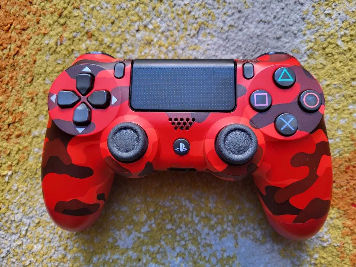 Oryginalny Pad PS4 Playstation 4 Czerwony Camo/Moro - Stan IDEALNY