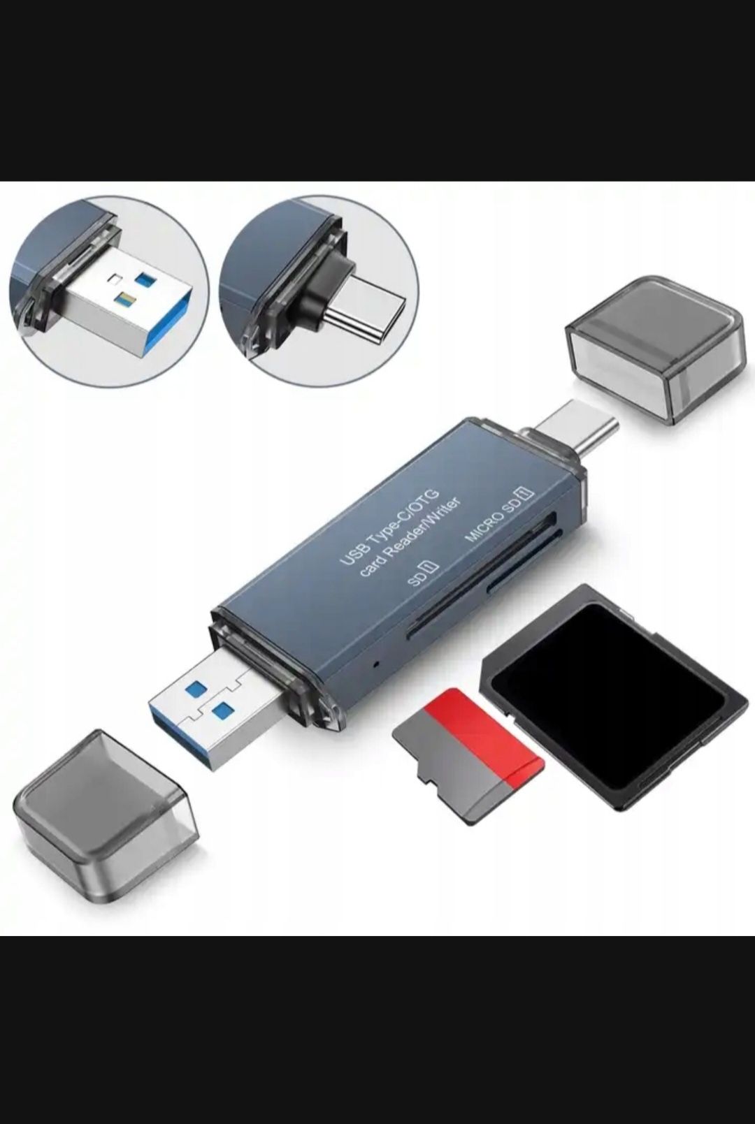 Czytnik Kart Pamięci SD USB 3.0 USB-C Adapter 4w1