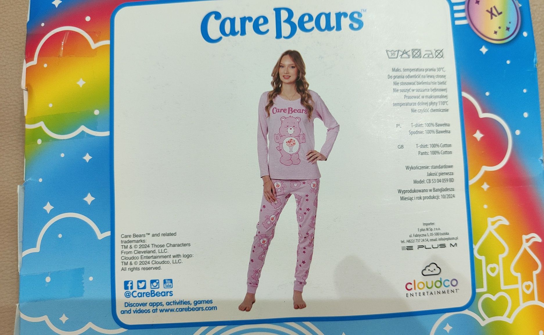 Piżama damska rozmiar XL care bears