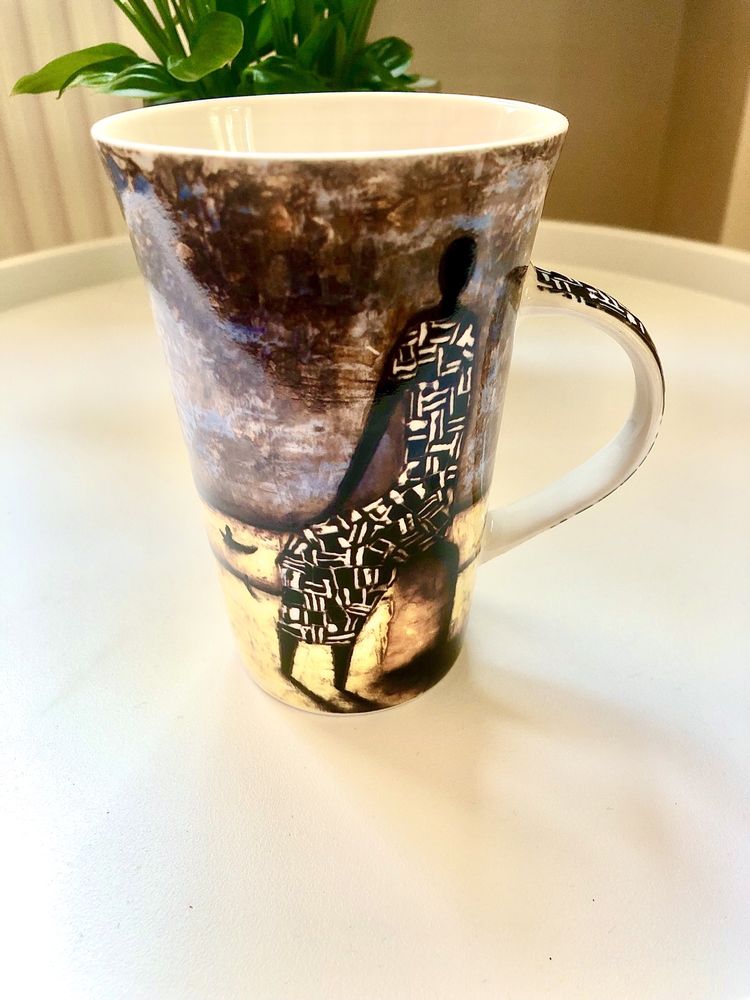 Porcelanowy kubek 390 ml - motywy afrykańskie