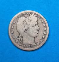 USA 1/4 dolara, Quarter Dolar Barber rok 1916, dobry stan srebro 0,900