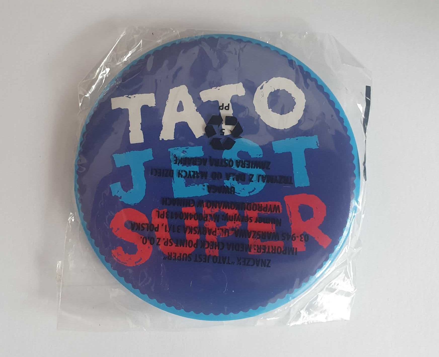 Przypinka/znaczek 'TATO JEST SUPER', prezent dla taty