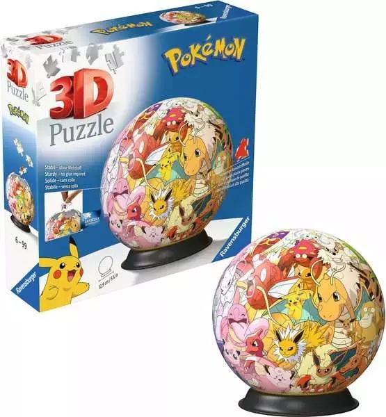 Puzzle 3D 72 elementy. Pokemon postacie. Ravensburger