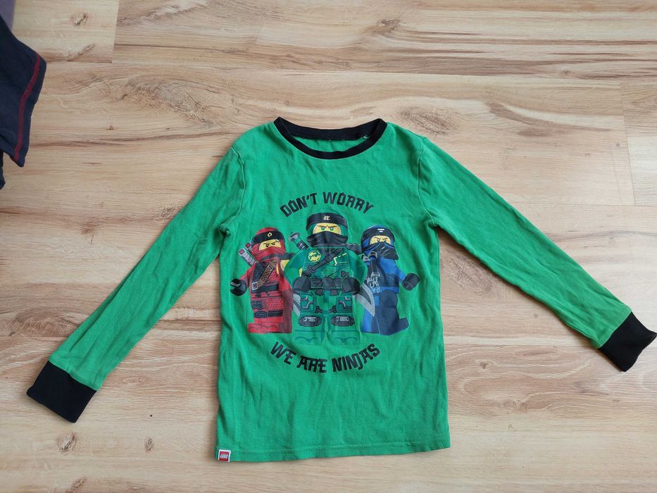 Piżama bawełniana h&m bluzka od piżamy 110 116 Lego Ninjago
