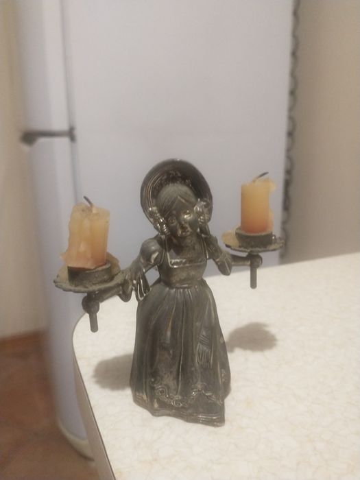 Posrebrzany świecznik 10 cm wysokość