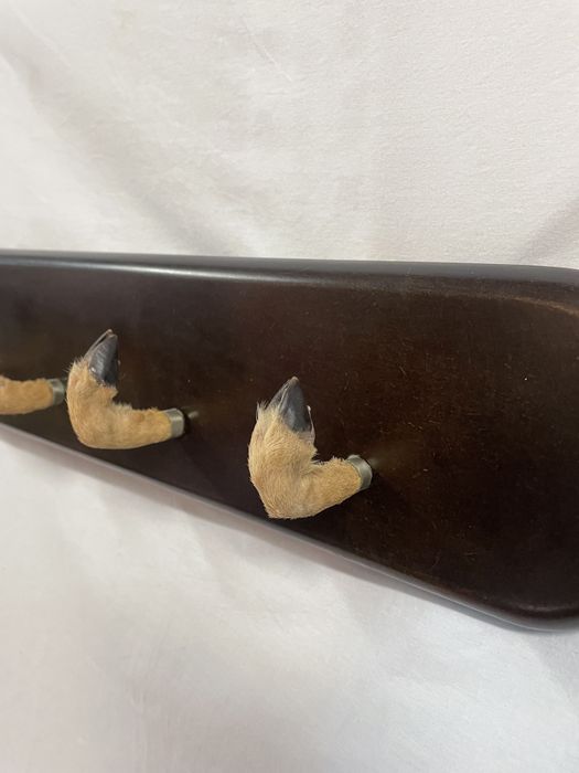 Cabide de madeira e cabrito