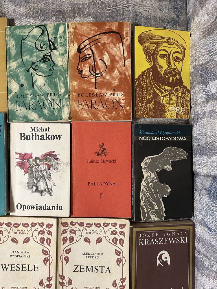 15 książek - literatura klasyczna - m.in Prus Żeromski Fredro Bułhakow