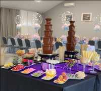 fontanna czekoladowa słodki stół czekolady komunia wesele bal atrakcje